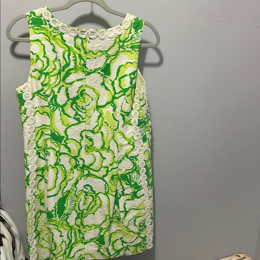 Lilly Pulitzer Floral Sleeveless Dress in Green and White - Picture 4 of 4